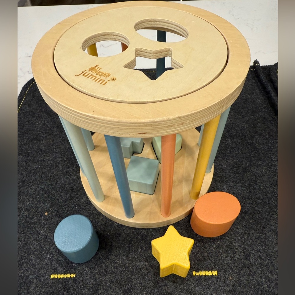 Jumini Wooden Shape Sorting Cage | Montessori Toddler Toy
